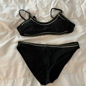 Black and green Bikini set